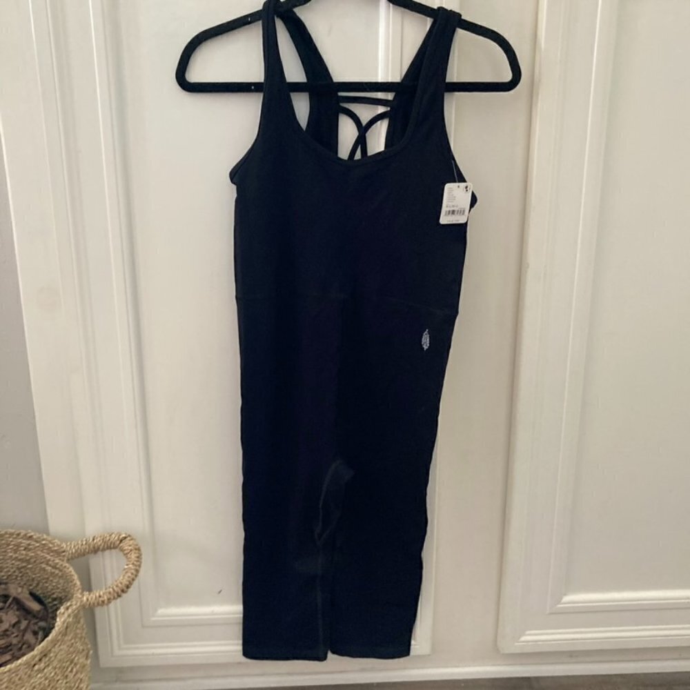 NWT Free People Movement My Stride Onesie Black Sz M/L